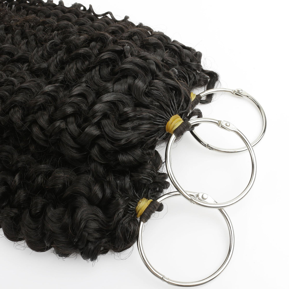 Kinky Curly Feather Crochet Human Hair Extensions