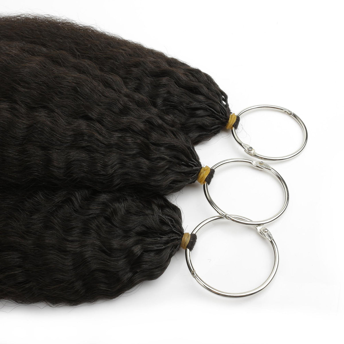 Kinky Straight Feather Crochet Human Hair Extensions