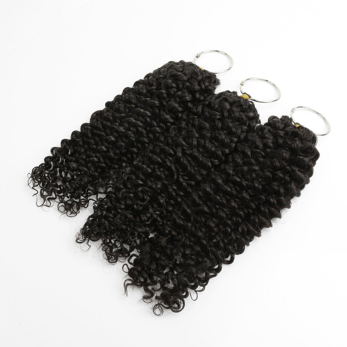 Kinky Curly Feather Crochet Human Hair Extensions