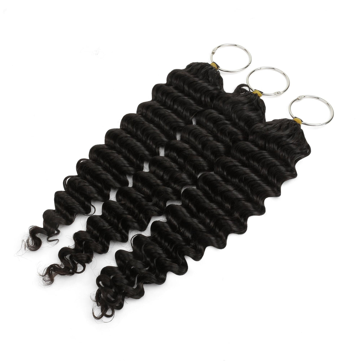 Deep Wave Feather Crochet Human Hair Extensions