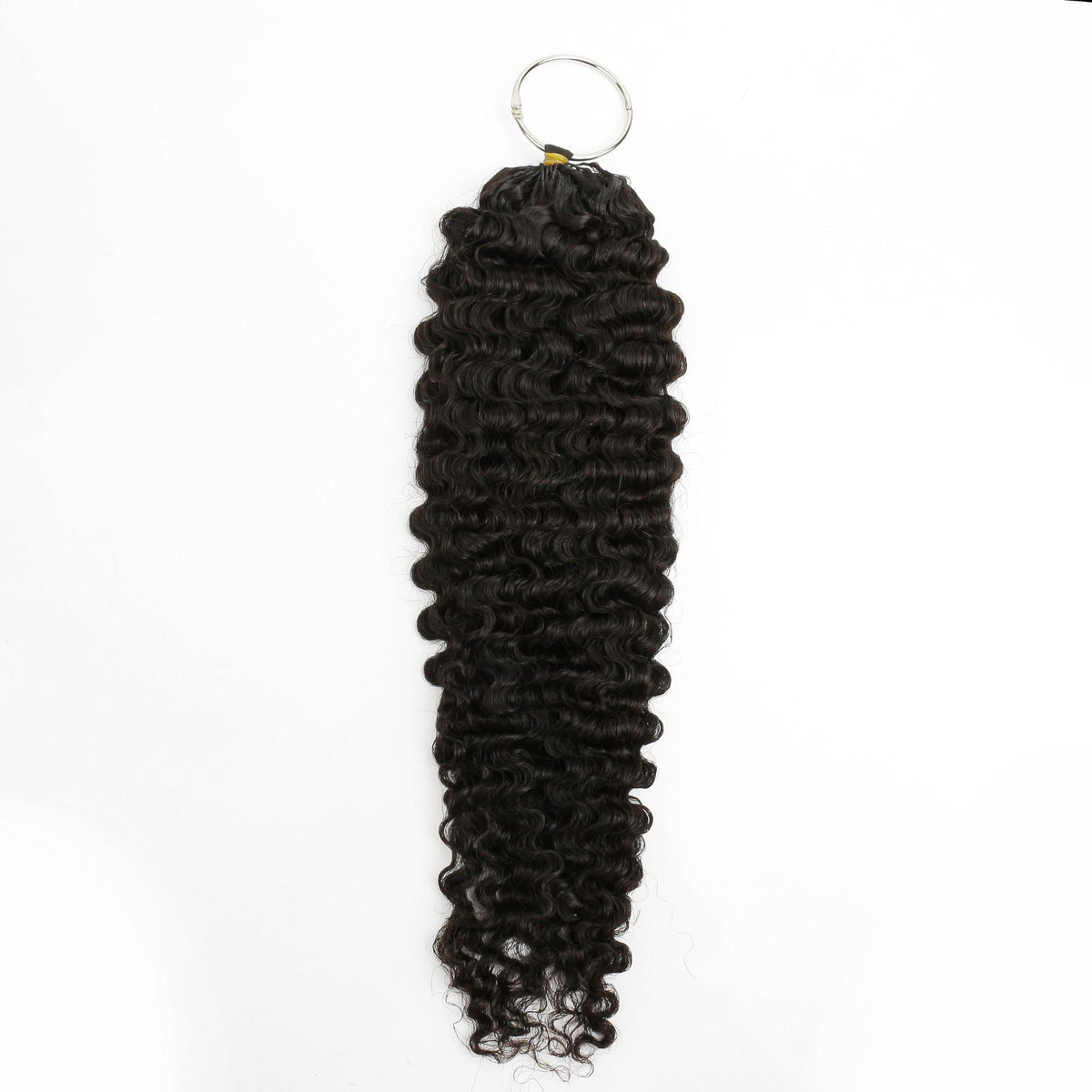 Burmese Curly Feather Crochet Human Hair Extensions