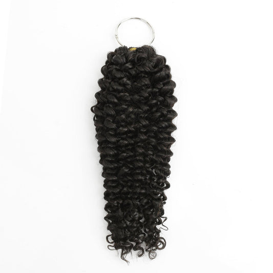 Kinky Curly Feather Crochet Human Hair Extensions