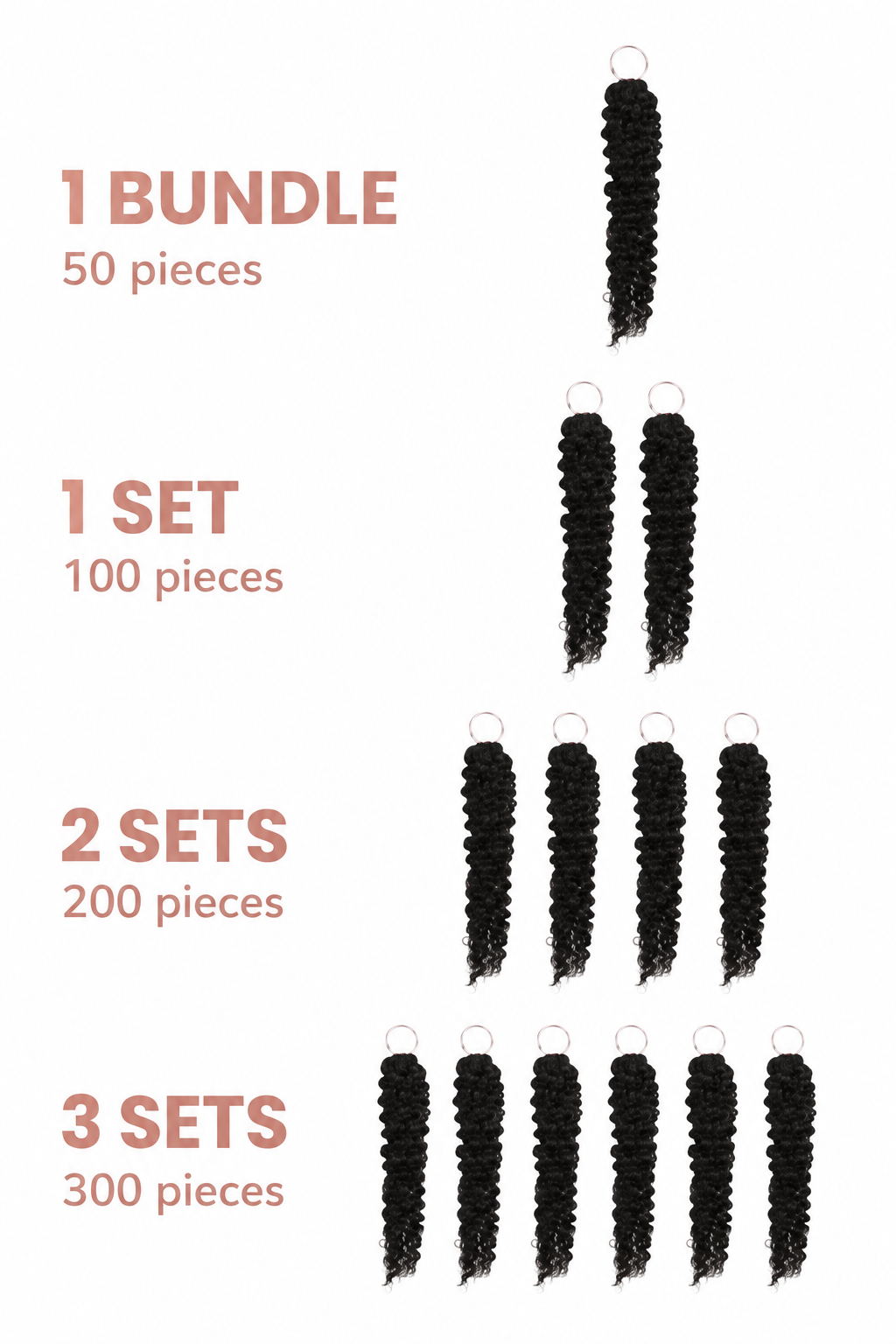 Water Wave Feather Crochet Human Hair Extensions