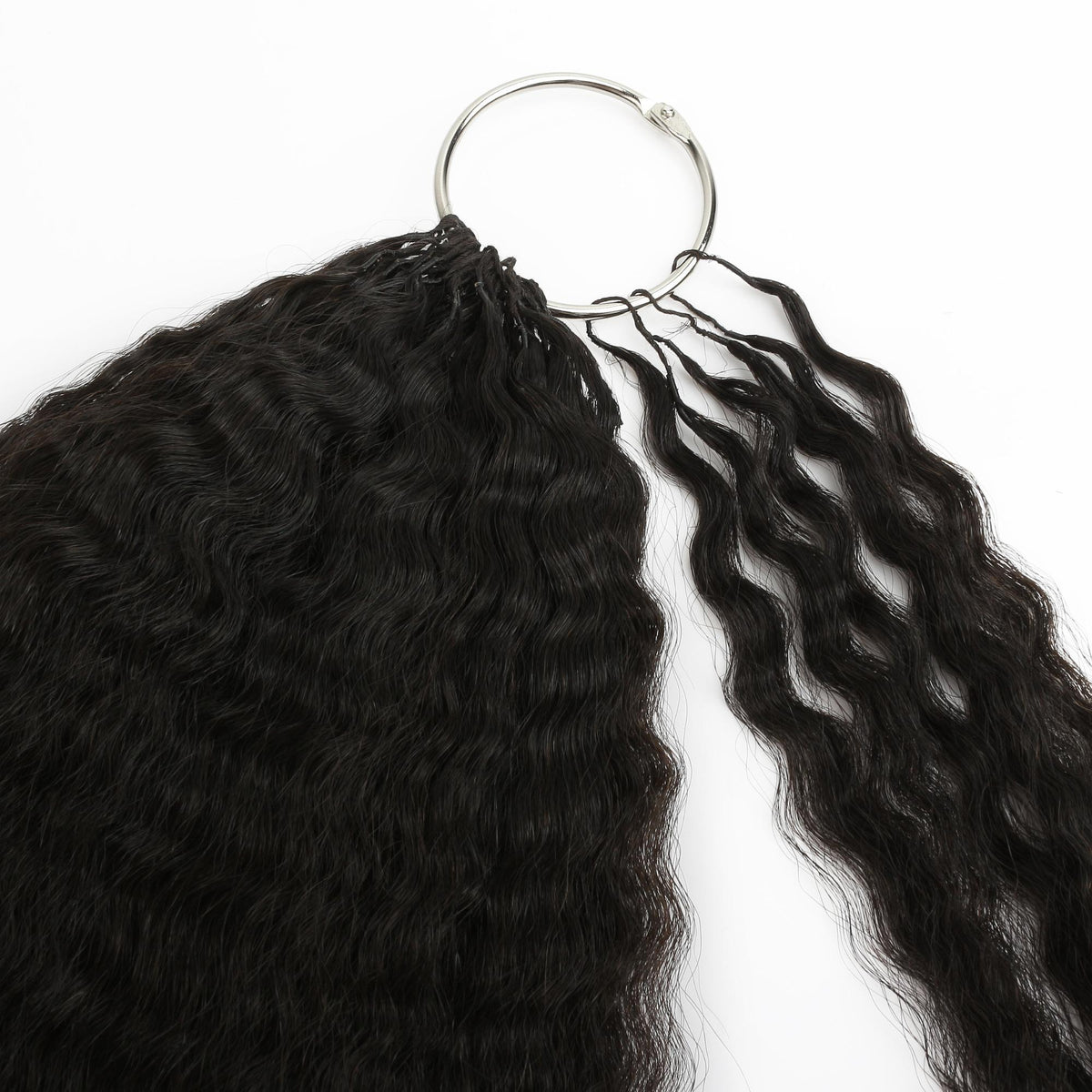 Kinky Straight Feather Crochet Human Hair Extensions